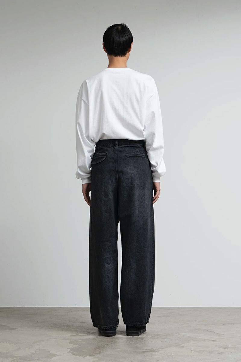 Graphpaper(グラフペーパー) Selvage Denim Two Tuck Pants -DARK FADE- セルビッチデニム ツータックパンツ ダークフェイド GU261-40061DB
