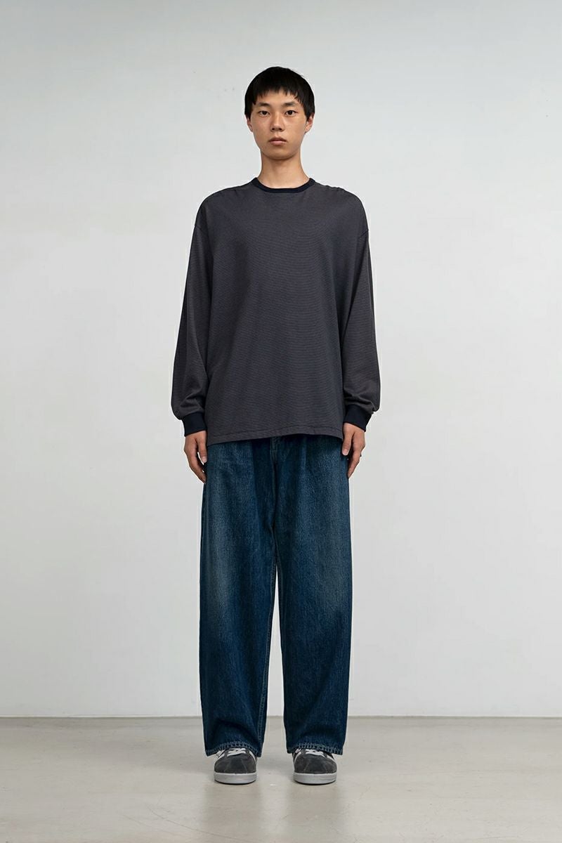 Graphpaper(グラフペーパー) Selvage Denim Two Tuck Pants -DARK FADE- セルビッチデニム ツータックパンツ ダークフェイド GU261-40061DB