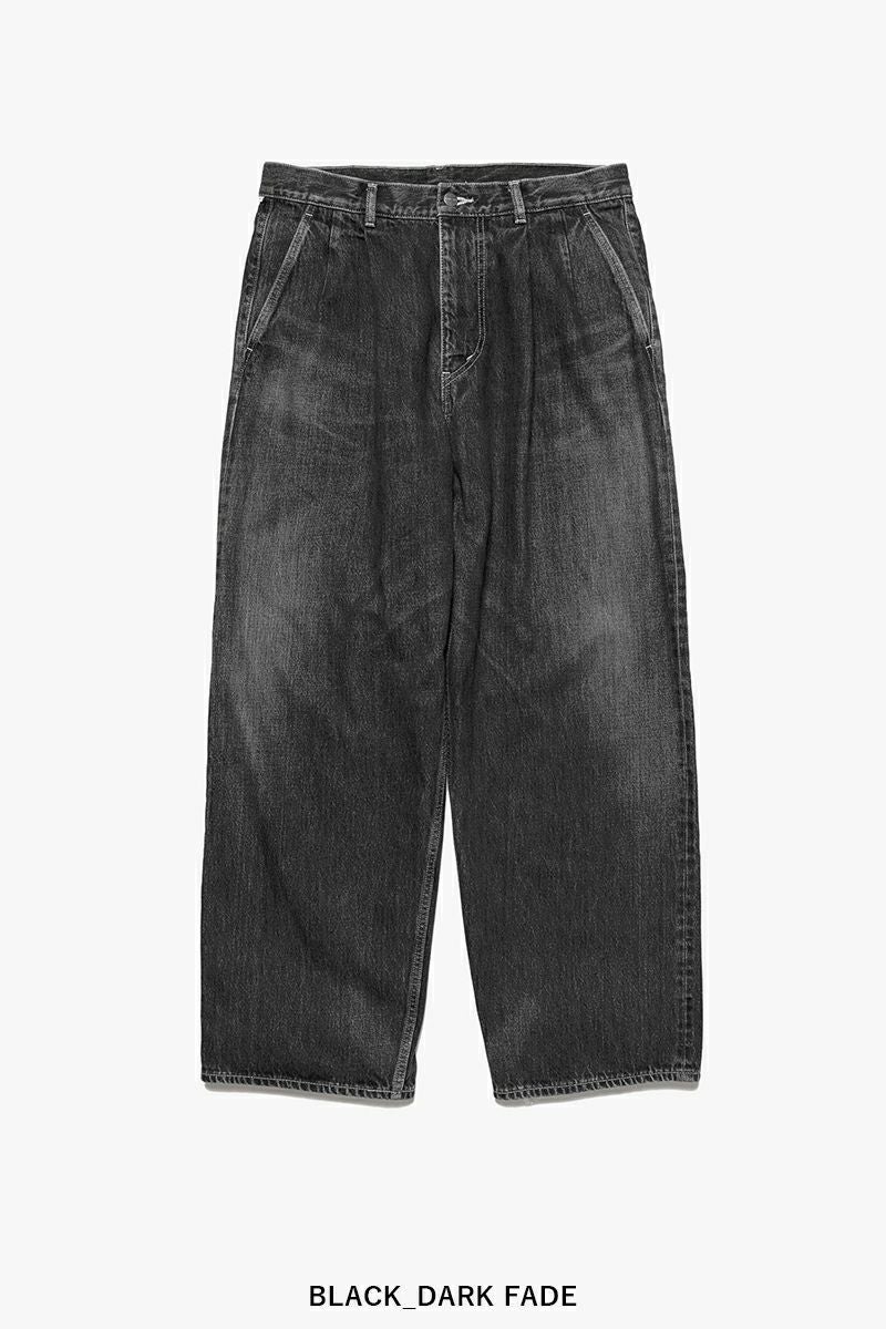 Graphpaper(グラフペーパー) Selvage Denim Two Tuck Pants -DARK FADE- セルビッチデニム ツータックパンツ ダークフェイド GU261-40061DB