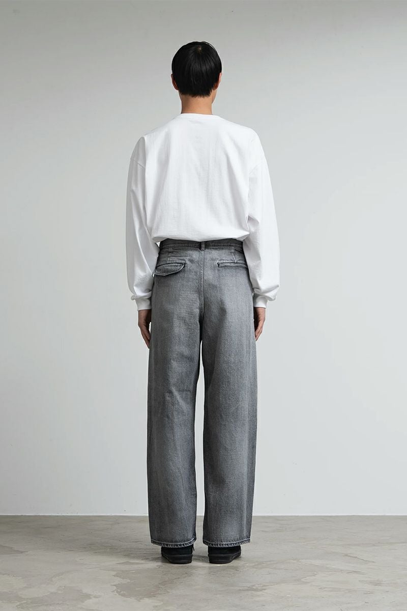 Graphpaper(グラフペーパー) Selvage Denim Two Tuck Pants -LIGHT FADE- セルビッチデニム ツータックパンツ ライトフェイド GU261-40061LB