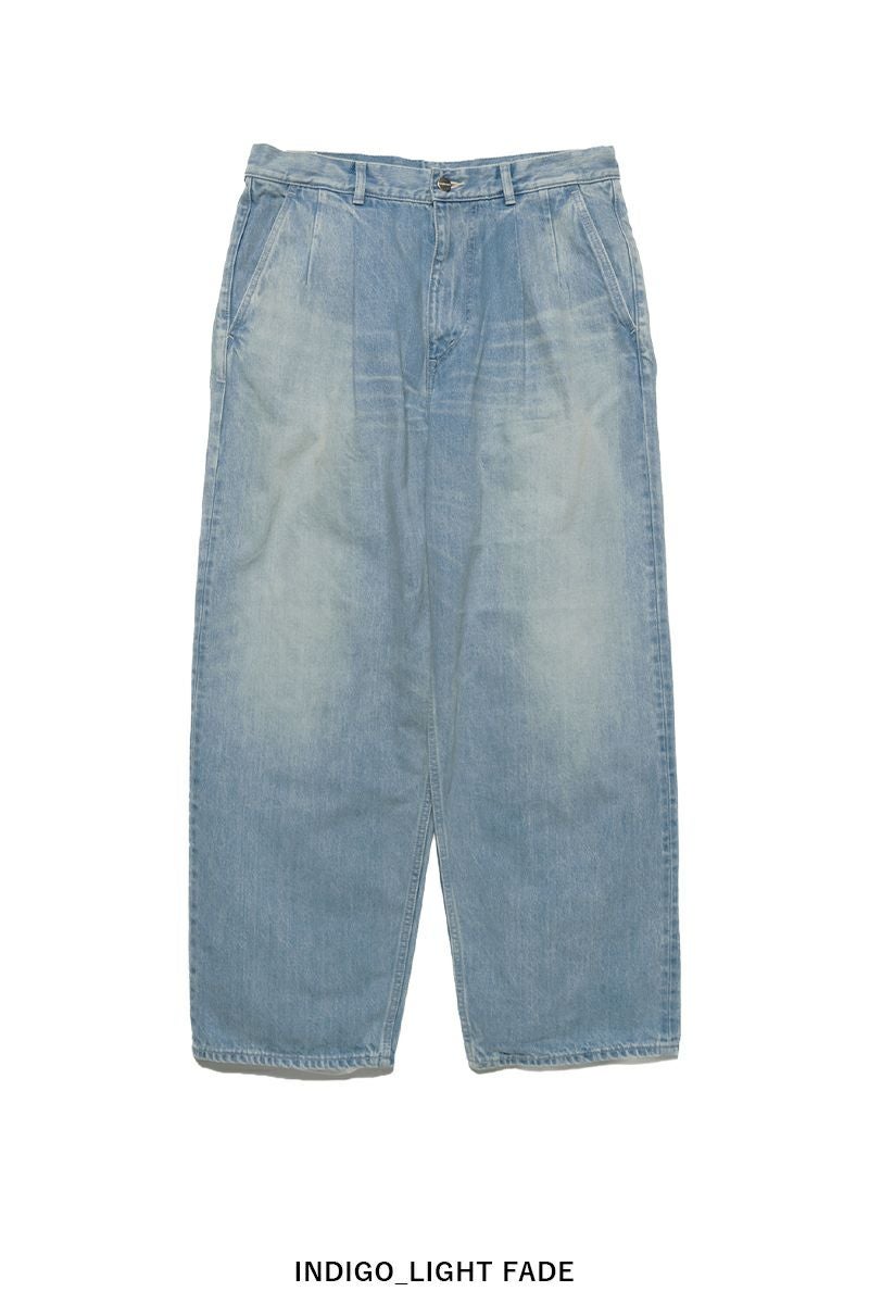 Graphpaper(グラフペーパー) Selvage Denim Two Tuck Pants -LIGHT FADE- セルビッチデニム ツータックパンツ ライトフェイド GU261-40061LB