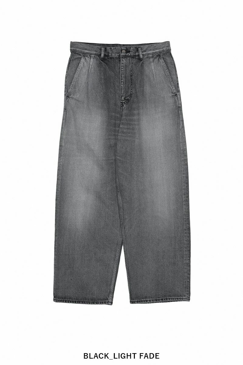 Graphpaper(グラフペーパー) Selvage Denim Two Tuck Pants -LIGHT FADE- セルビッチデニム ツータックパンツ ライトフェイド GU261-40061LB