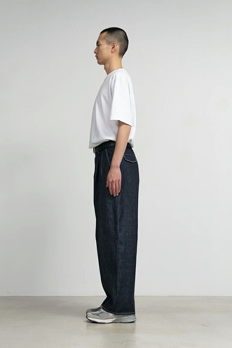 Graphpaper(グラフペーパー) Selvage Denim Two Tuck Pants セルビッチデニム ツータックパンツ GU261-40061RB