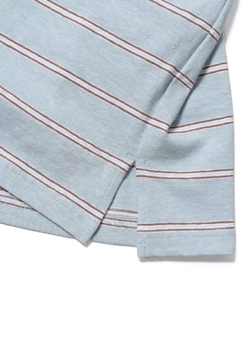 DAIRIKU(ダイリク) "Benjamin" Button Border Skipper Tee ベンジャミン ボタンボーダースキッパーTシャツ 26SS C1