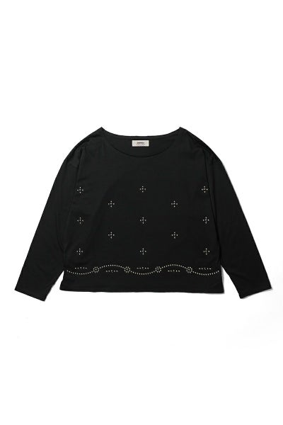 DAIRIKU(ダイリク) "Waist Studs" Wide-Neck Tee ウエストスタッズ ワイドネックTシャツ 26SS C6
