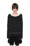 DAIRIKU(ダイリク) "Waist Studs" Wide-Neck Tee ウエストスタッズ ワイドネックTシャツ 26SS C6