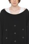 DAIRIKU(ダイリク) "Waist Studs" Wide-Neck Tee ウエストスタッズ ワイドネックTシャツ 26SS C6