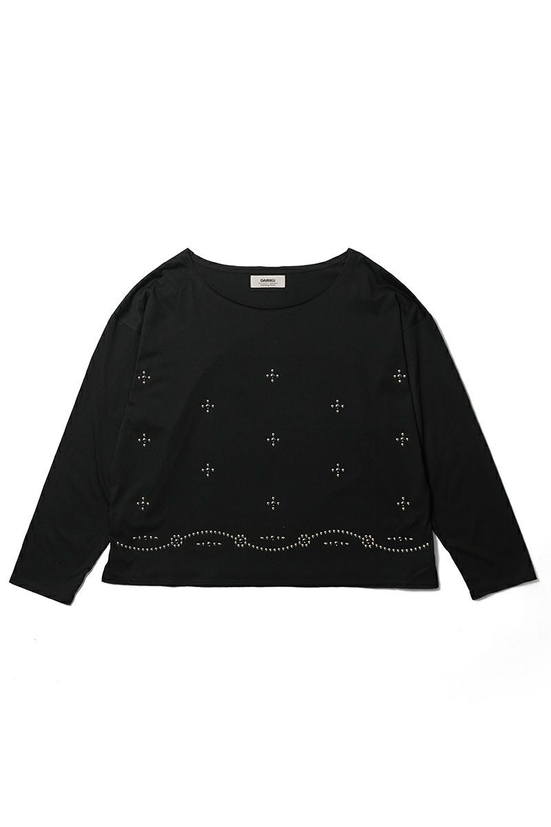 DAIRIKU(ダイリク) "Waist Studs" Wide-Neck Tee ウエストスタッズ ワイドネックTシャツ 26SS C6