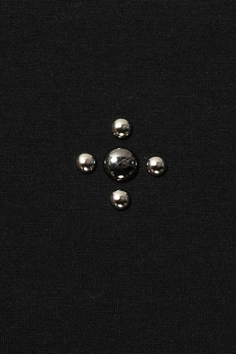 DAIRIKU(ダイリク) "Waist Studs" Wide-Neck Tee ウエストスタッズ ワイドネックTシャツ 26SS C6