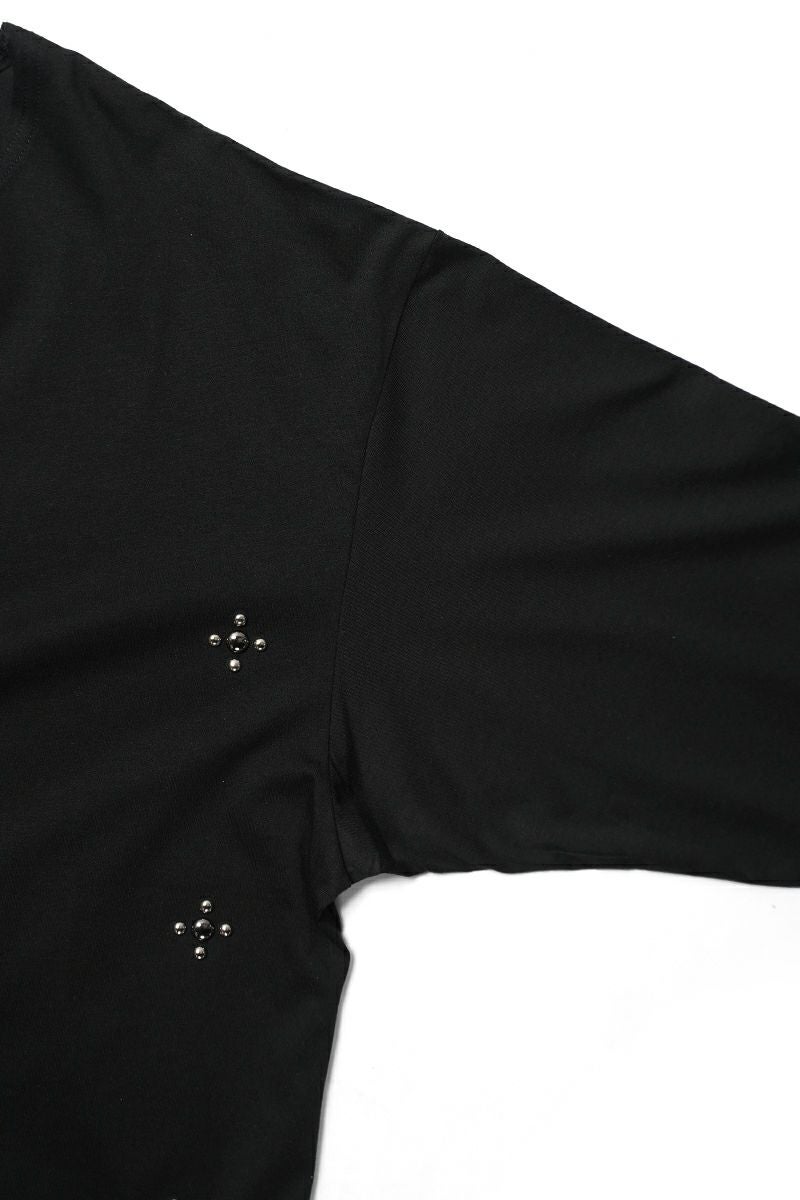 DAIRIKU(ダイリク) "Waist Studs" Wide-Neck Tee ウエストスタッズ ワイドネックTシャツ 26SS C6
