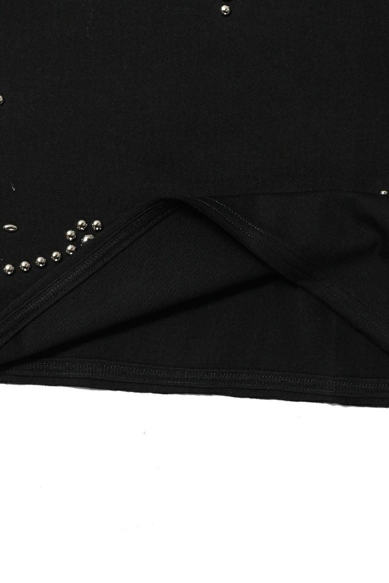 DAIRIKU(ダイリク) "Waist Studs" Wide-Neck Tee ウエストスタッズ ワイドネックTシャツ 26SS C6