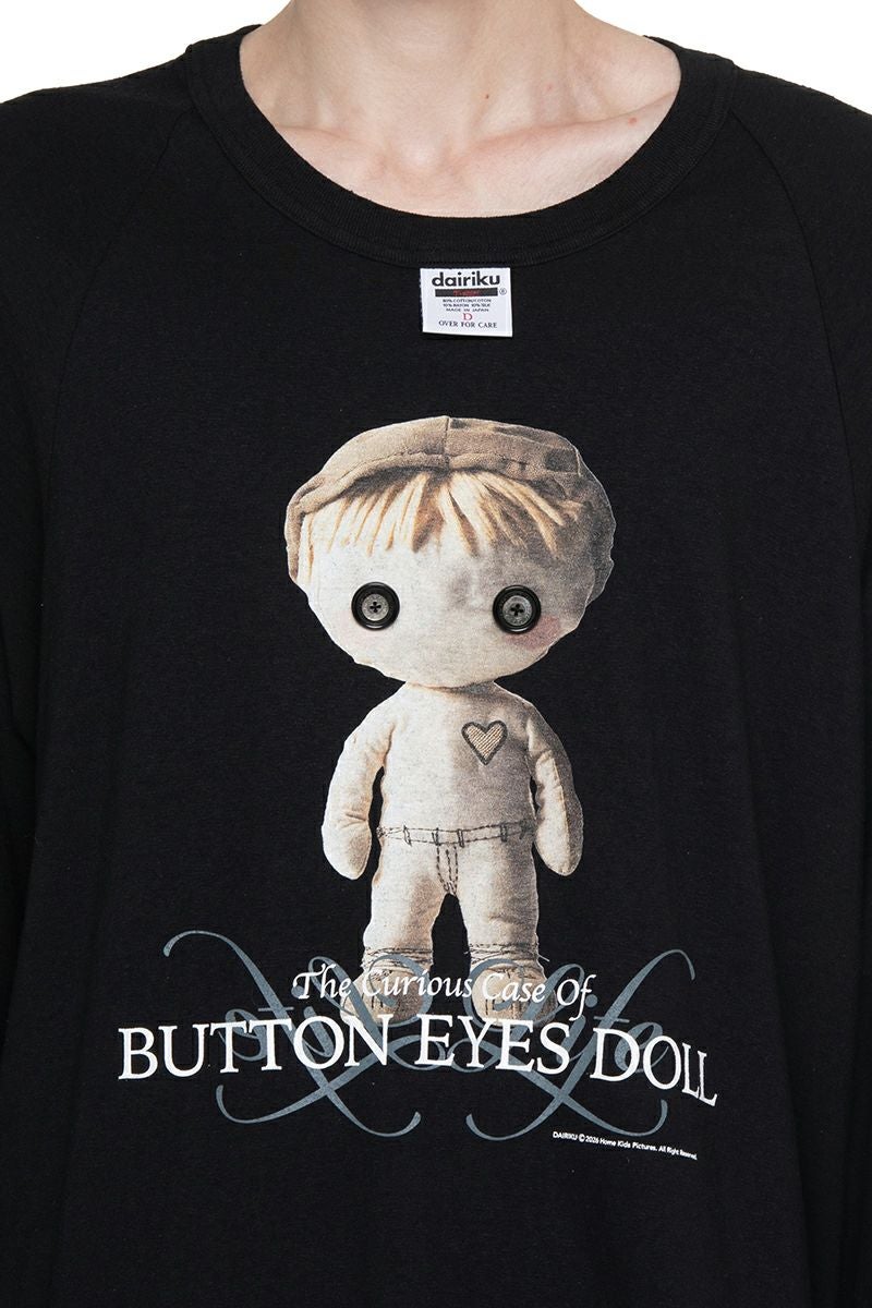 DAIRIKU(ダイリク) "BUTTON EYE DOLL" Raglan Tag Tour Tee ボタンアイドール ラグランタグツアーTシャツ 26SS C12