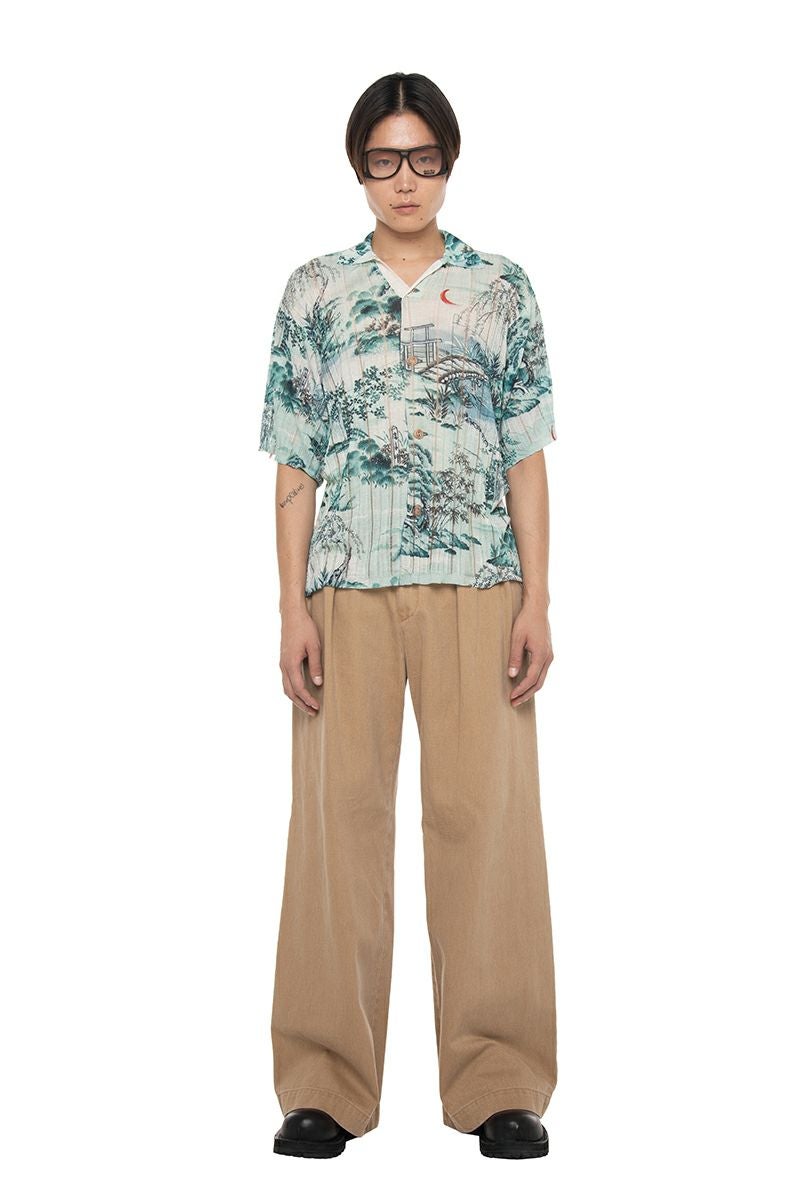 DAIRIKU(ダイリク) "Japanese Pattern Aloha" Transfer Print Polo Knit ジャパニーズパターン トランスファープリントポロニット 26SS KNT1