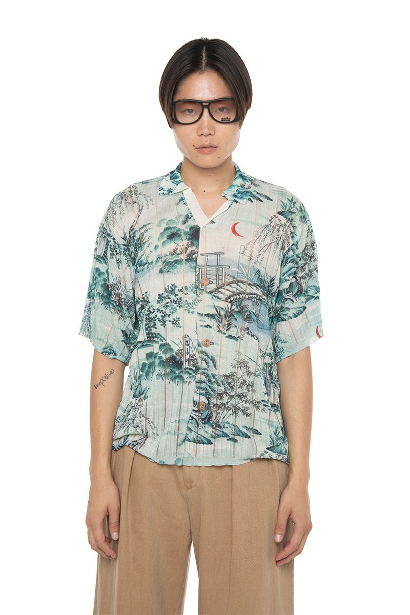 DAIRIKU(ダイリク) "Japanese Pattern Aloha" Transfer Print Polo Knit ジャパニーズパターン トランスファープリントポロニット 26SS KNT1