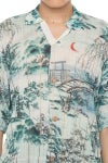 DAIRIKU(ダイリク) "Japanese Pattern Aloha" Transfer Print Polo Knit ジャパニーズパターン トランスファープリントポロニット 26SS KNT1