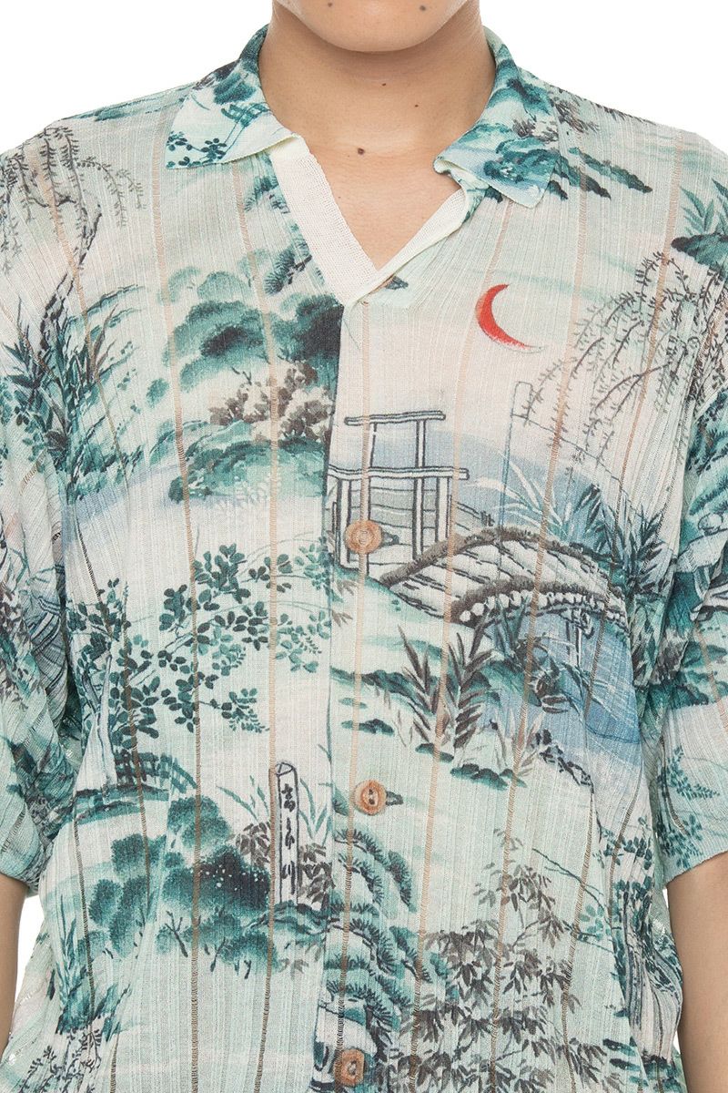DAIRIKU(ダイリク) "Japanese Pattern Aloha" Transfer Print Polo Knit ジャパニーズパターン トランスファープリントポロニット 26SS KNT1