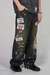 Maison MIHARA YASUHIRO(メゾン ミハラヤスヒロ) Embellished Sticker Denim Pants エンブリッシュ ステッカーデニムパンツ DENIM JEANS w STICKER A16PT025