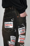 Maison MIHARA YASUHIRO(メゾン ミハラヤスヒロ) Embellished Sticker Denim Pants エンブリッシュ ステッカーデニムパンツ DENIM JEANS w STICKER A16PT025
