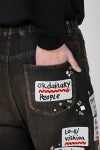 Maison MIHARA YASUHIRO(メゾン ミハラヤスヒロ) Embellished Sticker Denim Pants エンブリッシュ ステッカーデニムパンツ DENIM JEANS w STICKER A16PT025