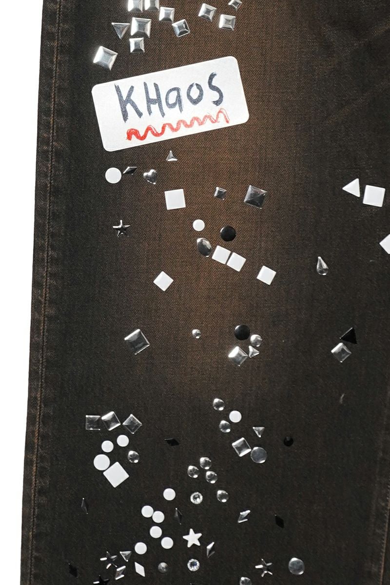 Maison MIHARA YASUHIRO(メゾン ミハラヤスヒロ) Embellished Sticker Denim Pants エンブリッシュ ステッカーデニムパンツ DENIM JEANS w STICKER A16PT025