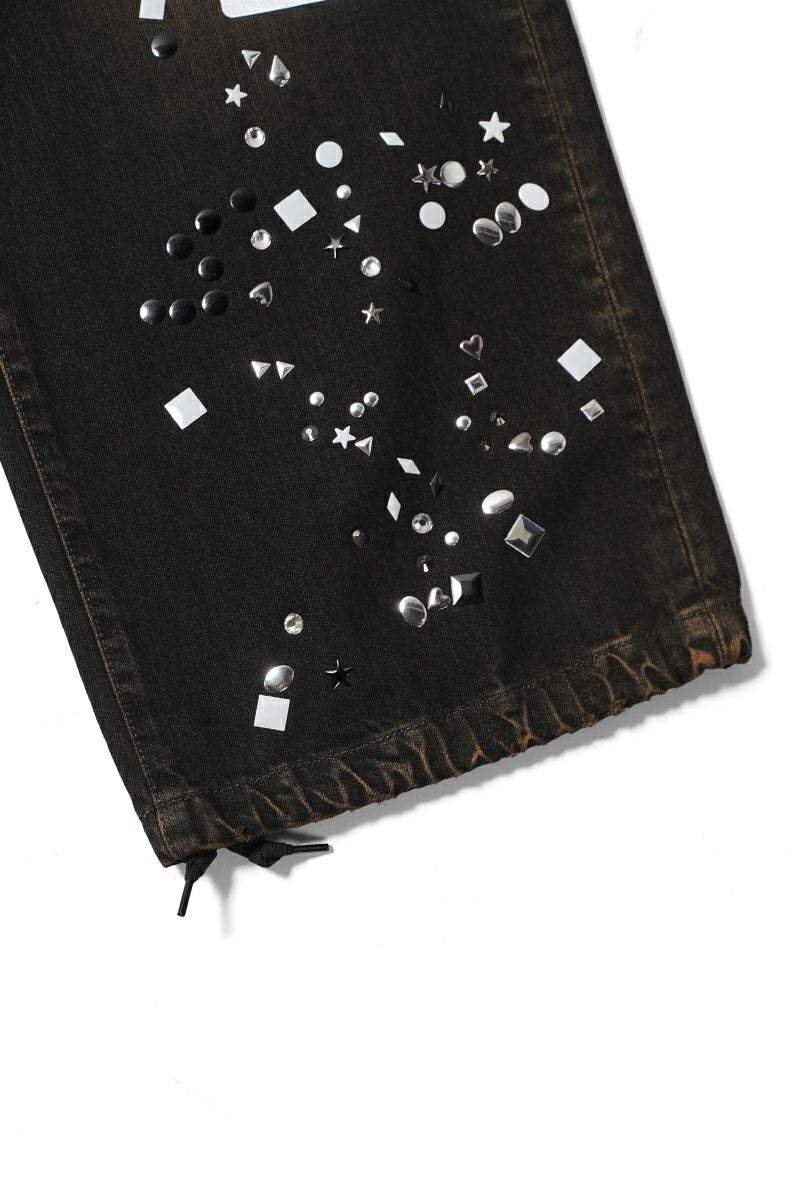 Maison MIHARA YASUHIRO(メゾン ミハラヤスヒロ) Embellished Sticker Denim Pants エンブリッシュ ステッカーデニムパンツ DENIM JEANS w STICKER A16PT025