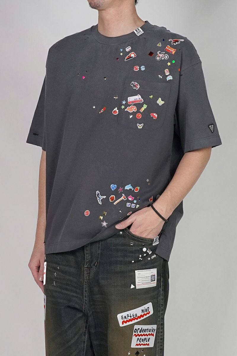 Maison MIHARA YASUHIRO(メゾン ミハラヤスヒロ) Kids Sticker Printed T-shirt キッズステッカープリントTシャツ J16TS821