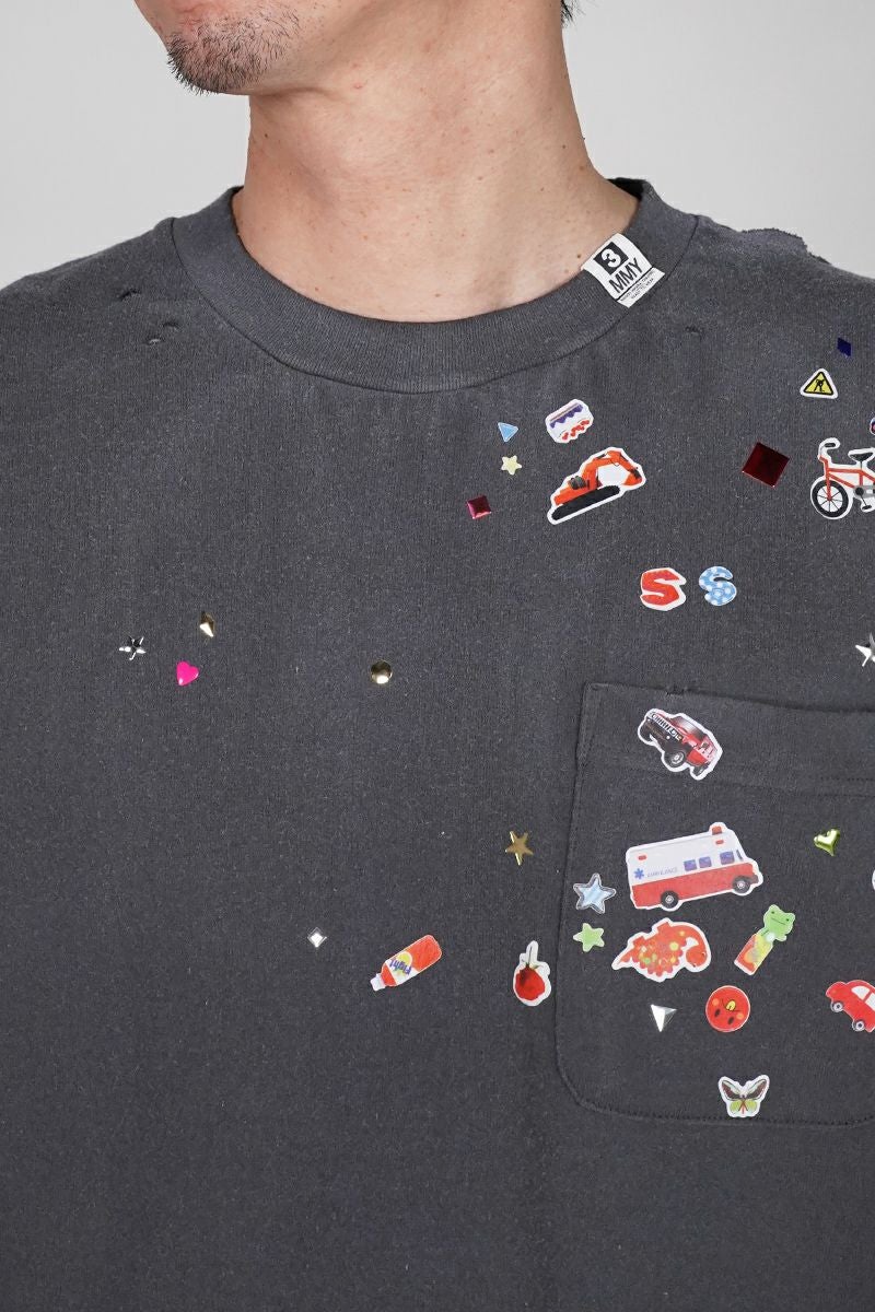 Maison MIHARA YASUHIRO(メゾン ミハラヤスヒロ) Kids Sticker Printed T-shirt キッズステッカープリントTシャツ J16TS821
