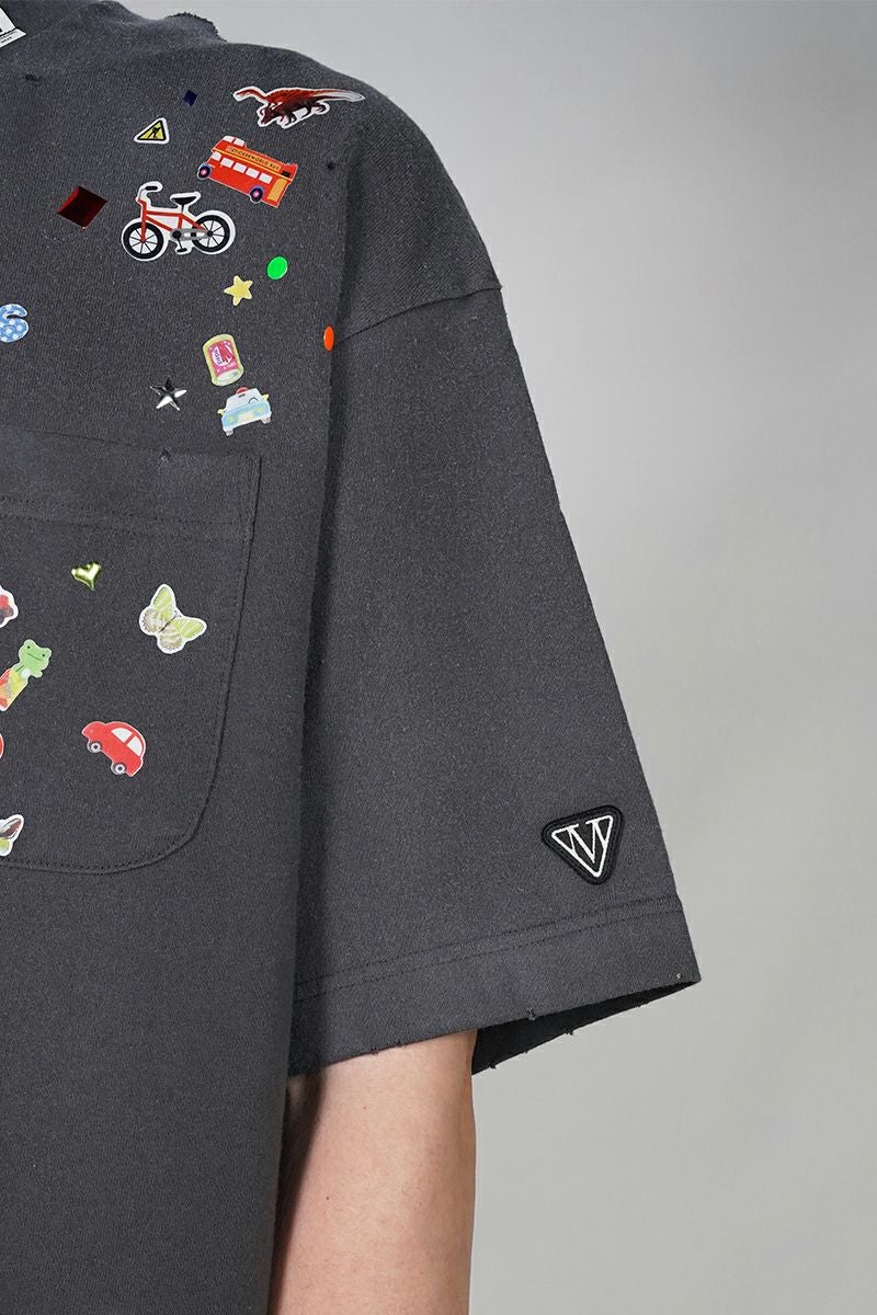 Maison MIHARA YASUHIRO(メゾン ミハラヤスヒロ) Kids Sticker Printed T-shirt キッズステッカープリントTシャツ J16TS821