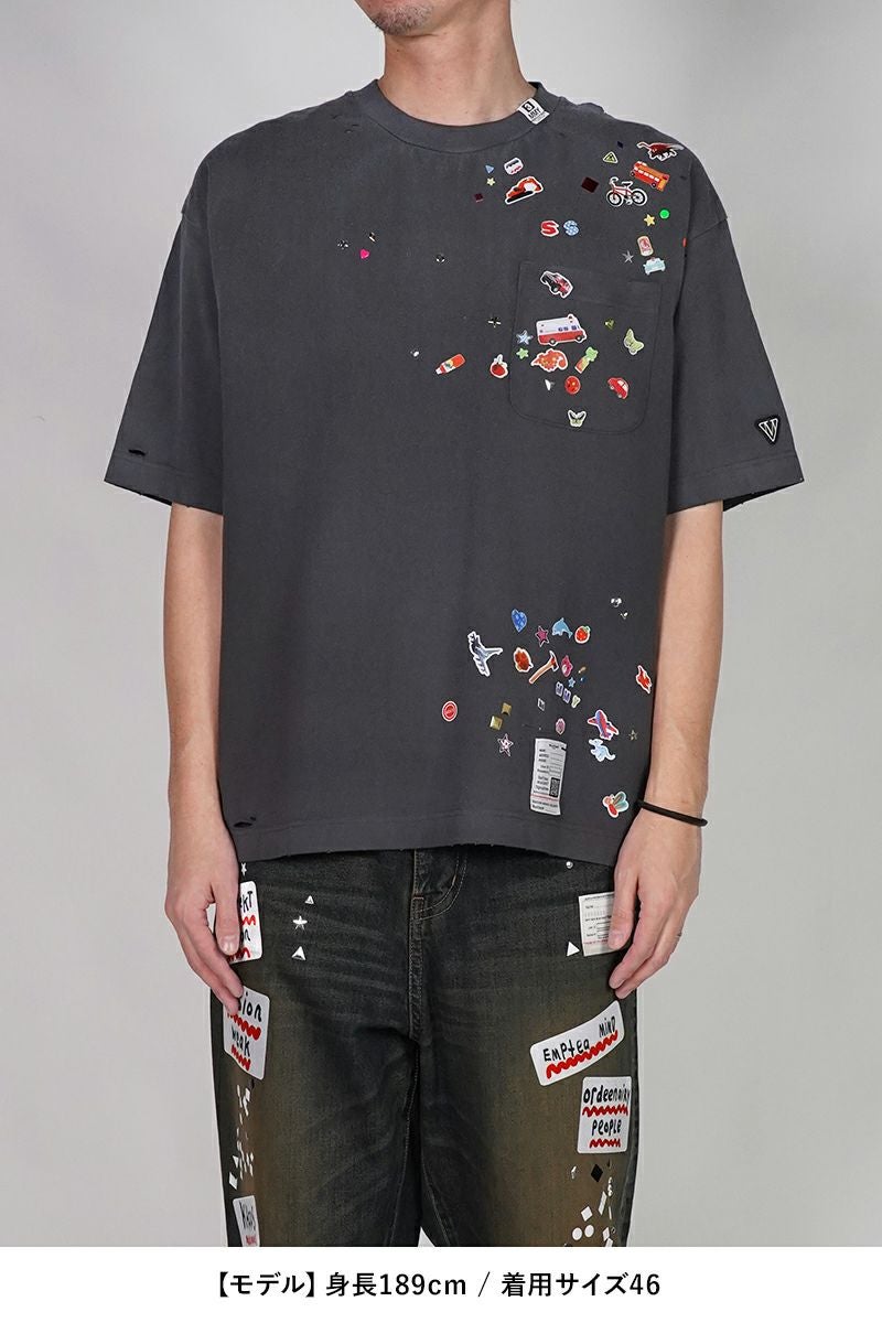 Maison MIHARA YASUHIRO(メゾン ミハラヤスヒロ) Kids Sticker Printed T-shirt キッズステッカープリントTシャツ J16TS821