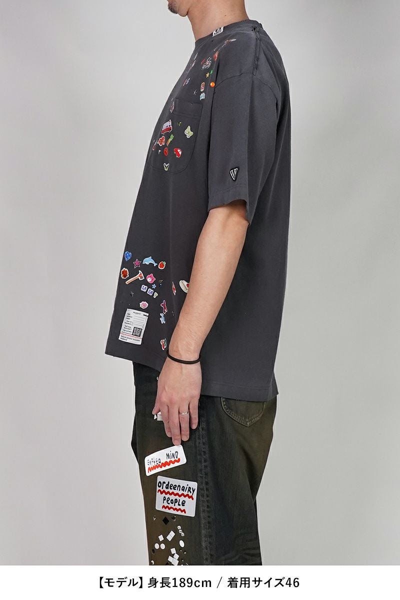 Maison MIHARA YASUHIRO(メゾン ミハラヤスヒロ) Kids Sticker Printed T-shirt キッズステッカープリントTシャツ J16TS821