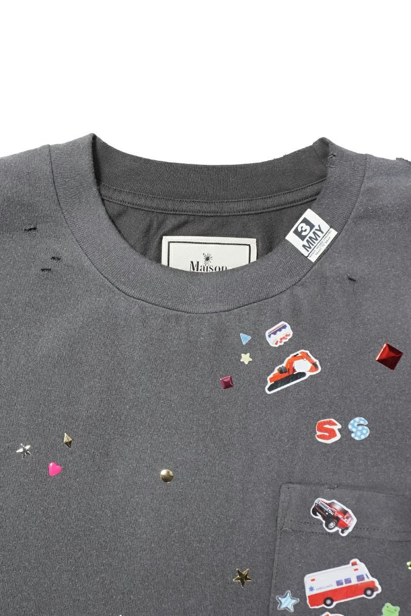 Maison MIHARA YASUHIRO(メゾン ミハラヤスヒロ) Kids Sticker Printed T-shirt キッズステッカープリントTシャツ J16TS821