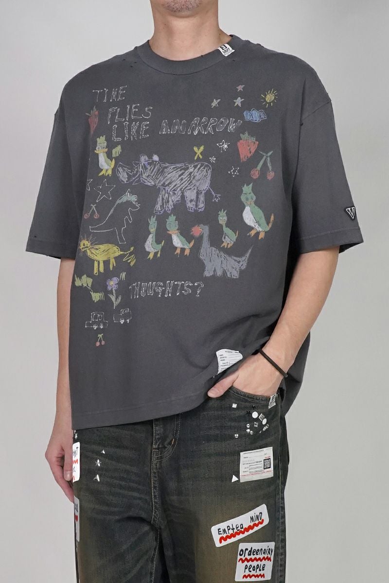 Maison MIHARA YASUHIRO(メゾン ミハラヤスヒロ) Kids Doodle Printed T-shirt キッズドゥードゥルプリントTシャツ J16TS831