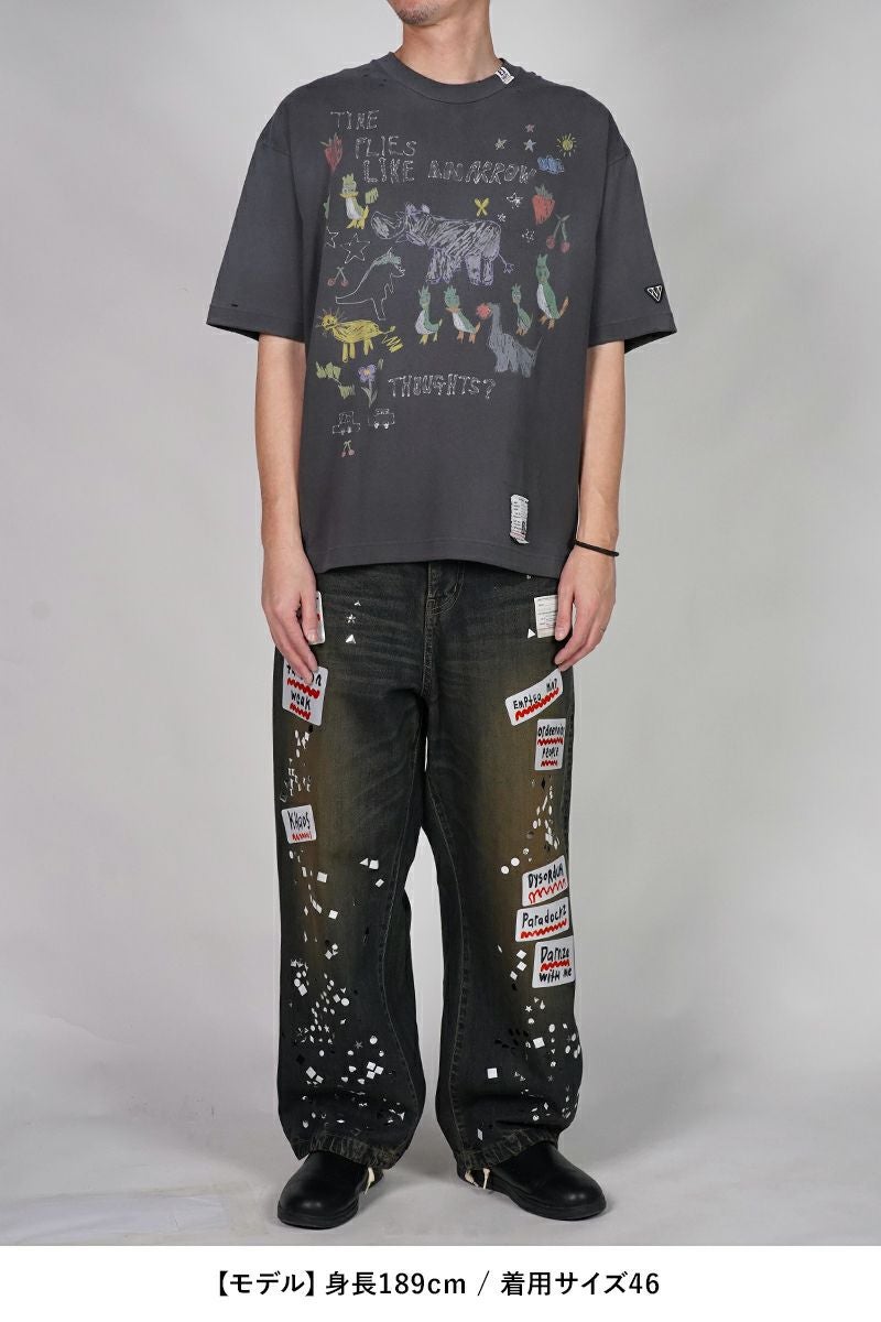 Maison MIHARA YASUHIRO(メゾン ミハラヤスヒロ) Kids Doodle Printed T-shirt キッズドゥードゥルプリントTシャツ J16TS831