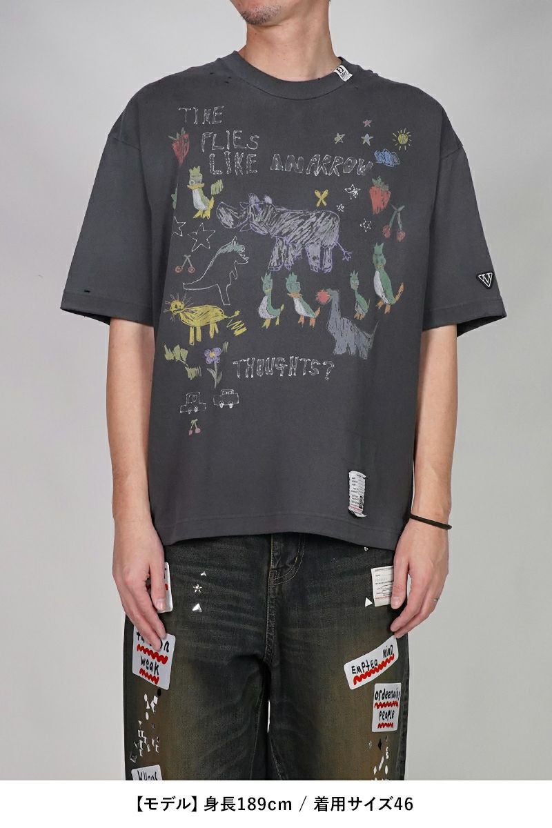 Maison MIHARA YASUHIRO(メゾン ミハラヤスヒロ) Kids Doodle Printed T-shirt キッズドゥードゥルプリントTシャツ J16TS831