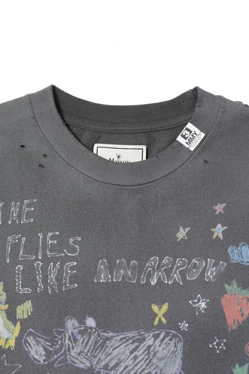 Maison MIHARA YASUHIRO(メゾン ミハラヤスヒロ) Kids Doodle Printed T-shirt キッズドゥードゥルプリントTシャツ J16TS831