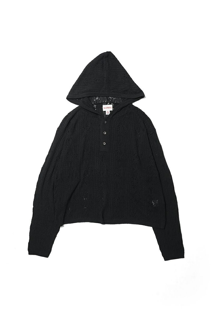 KAMIYA(カミヤ) | KAMIYA(カミヤ) Silk Lace Knit Hoodie シルクレース