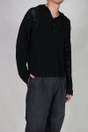 KAMIYA(カミヤ) Silk Lace Knit Hoodie シルクレースニットフーディー G16HD060