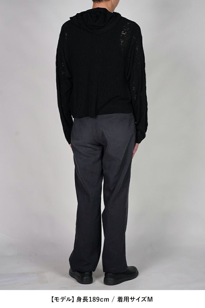 KAMIYA(カミヤ) Silk Lace Knit Hoodie シルクレースニットフーディー G16HD060