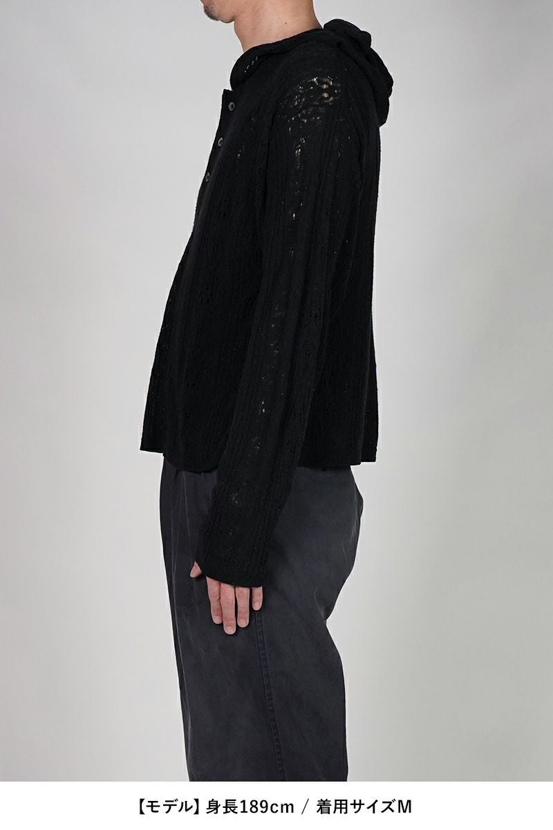 KAMIYA(カミヤ) | KAMIYA(カミヤ) Silk Lace Knit Hoodie シルクレース