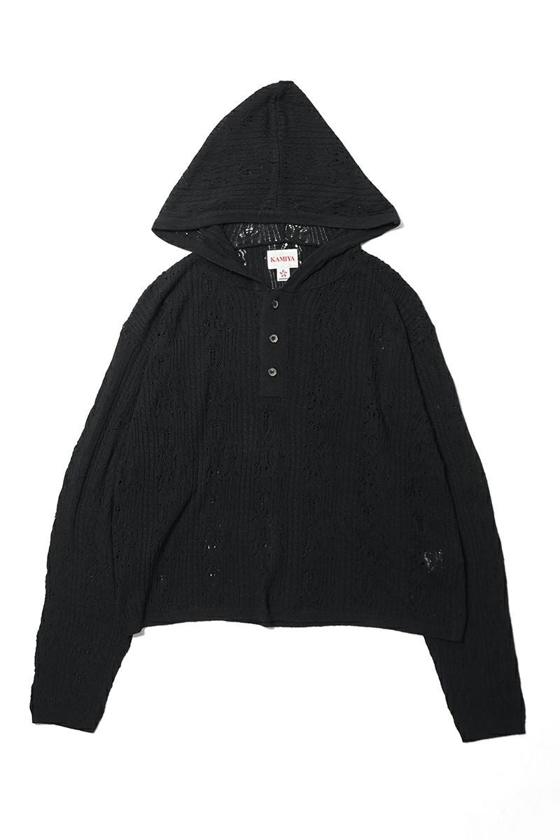 12日迄限定お値下げ！ Fit Body Arm Crash Knit KAMIYA(カミヤ) | KAMIYA(カミヤ) Silk Lace Knit Hoodie シルクレース