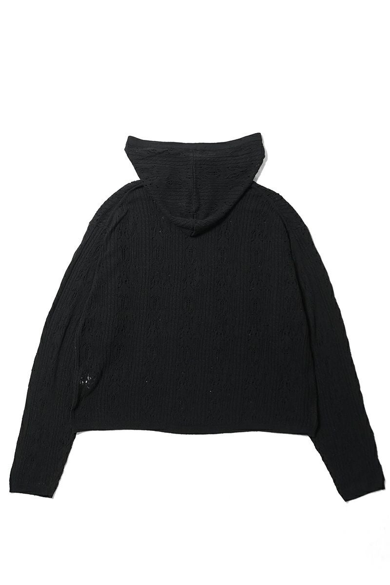 KAMIYA(カミヤ) Silk Lace Knit Hoodie シルクレースニットフーディー G16HD060