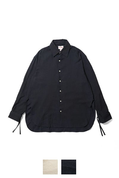 KAMIYA(カミヤ) Ash Fade Drawstring Cuff Shirt アッシュフェードドローストリングカットシャツ G16SH049