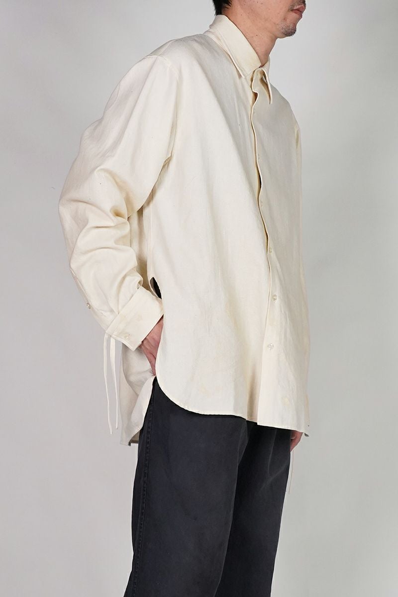 KAMIYA(カミヤ) Ash Fade Drawstring Cuff Shirt アッシュフェードドローストリングカットシャツ G16SH049
