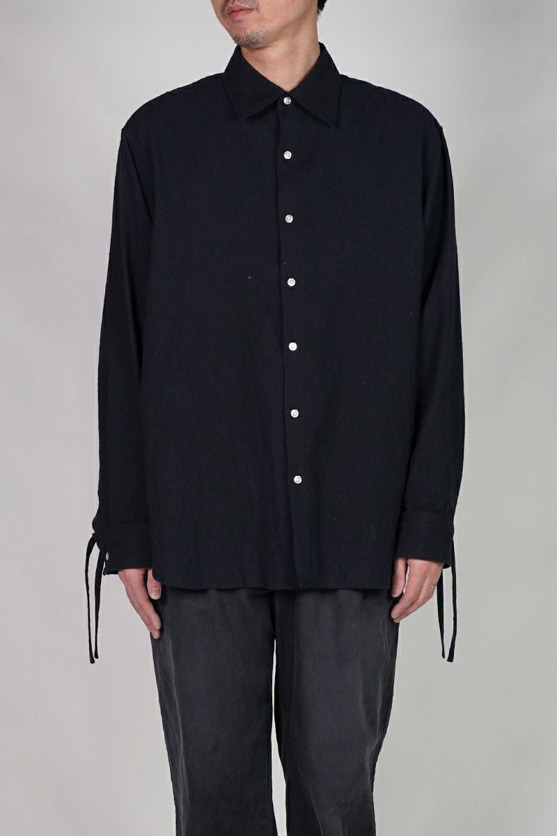 KAMIYA(カミヤ) Ash Fade Drawstring Cuff Shirt アッシュフェードドローストリングカットシャツ G16SH049