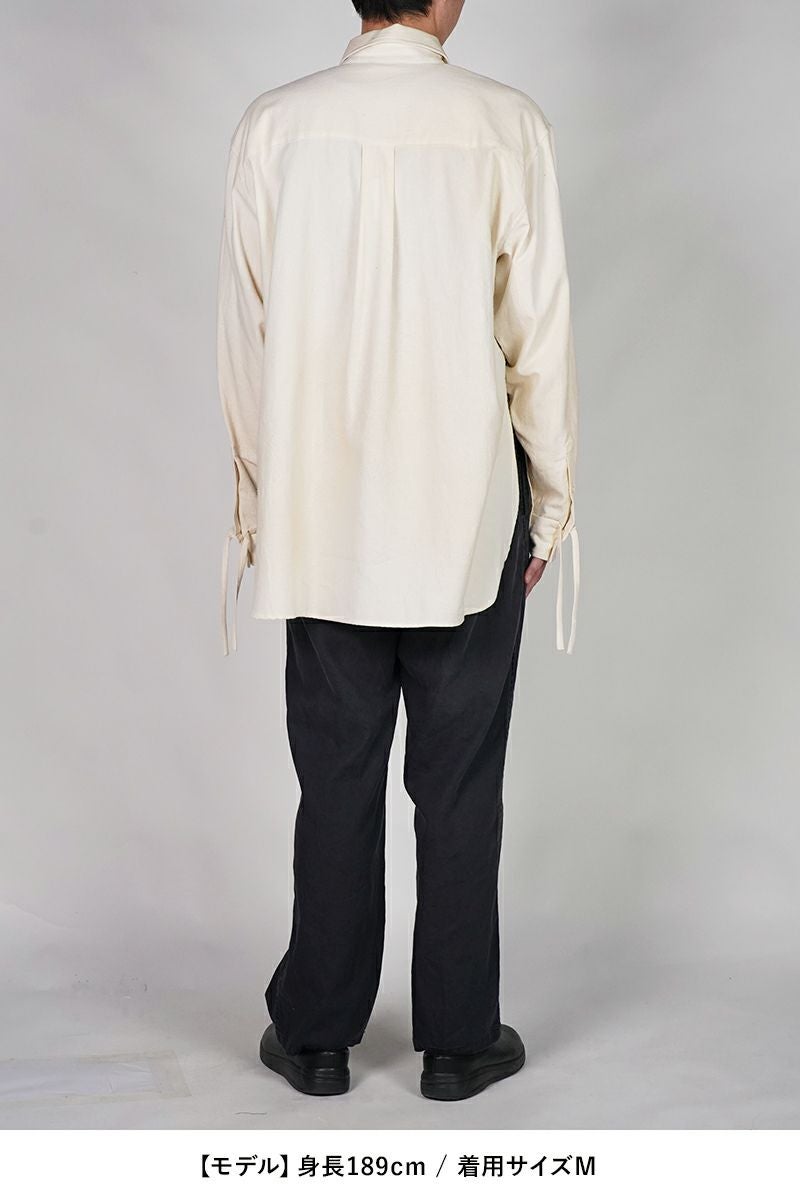 KAMIYA(カミヤ) Ash Fade Drawstring Cuff Shirt アッシュフェードドローストリングカットシャツ G16SH049
