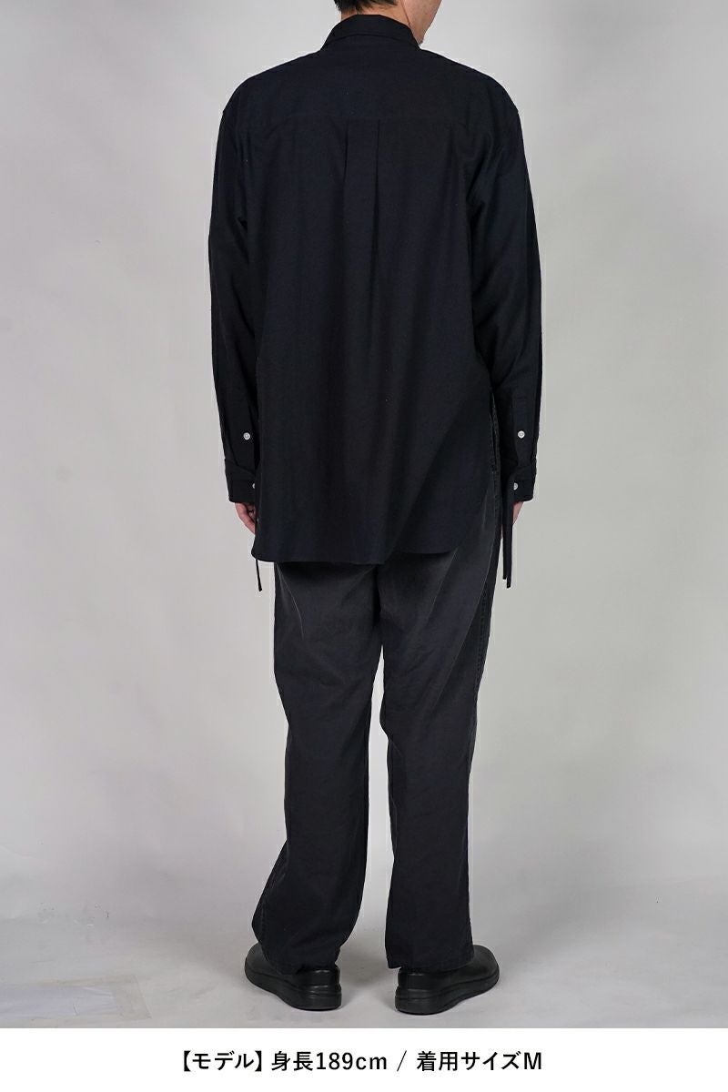 KAMIYA(カミヤ) Ash Fade Drawstring Cuff Shirt アッシュフェードドローストリングカットシャツ G16SH049