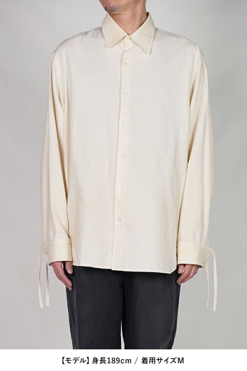 KAMIYA(カミヤ) Ash Fade Drawstring Cuff Shirt アッシュフェードドローストリングカットシャツ G16SH049