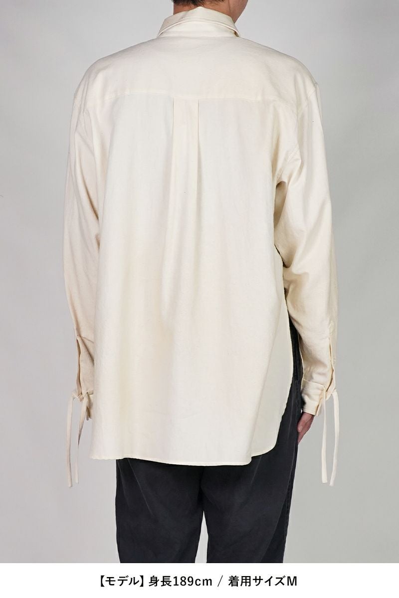 KAMIYA(カミヤ) Ash Fade Drawstring Cuff Shirt アッシュフェードドローストリングカットシャツ G16SH049