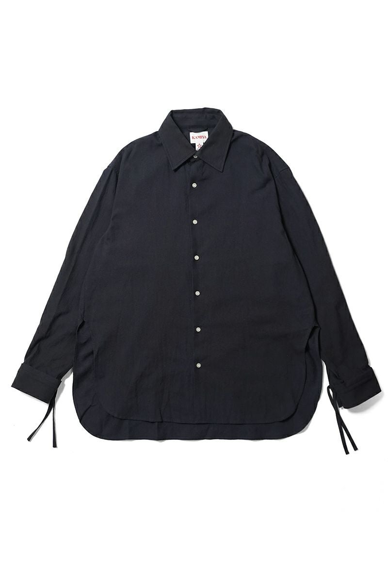 KAMIYA(カミヤ) Ash Fade Drawstring Cuff Shirt アッシュフェードドローストリングカットシャツ G16SH049