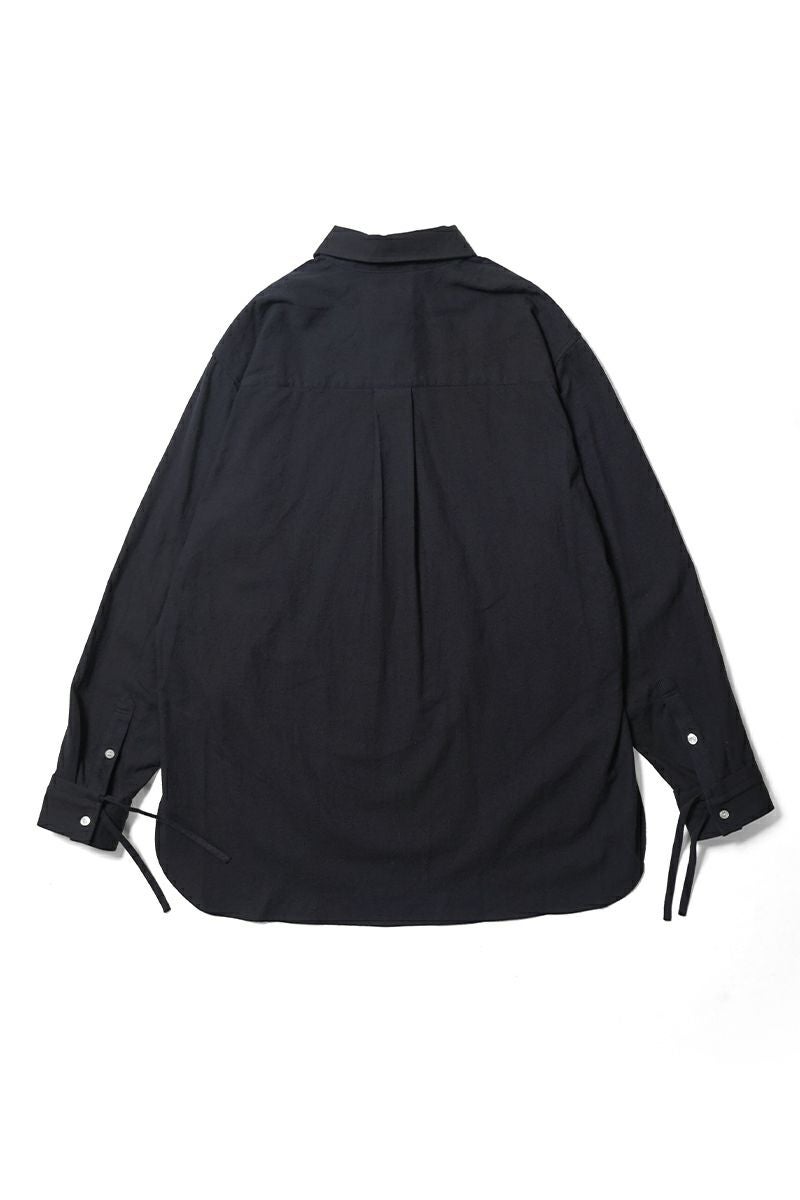 KAMIYA(カミヤ) Ash Fade Drawstring Cuff Shirt アッシュフェードドローストリングカットシャツ G16SH049